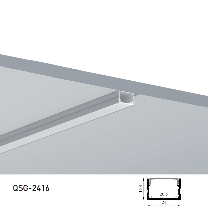Black Aluminum LED Light Strip Channel For 20mm Double Row LED Strip